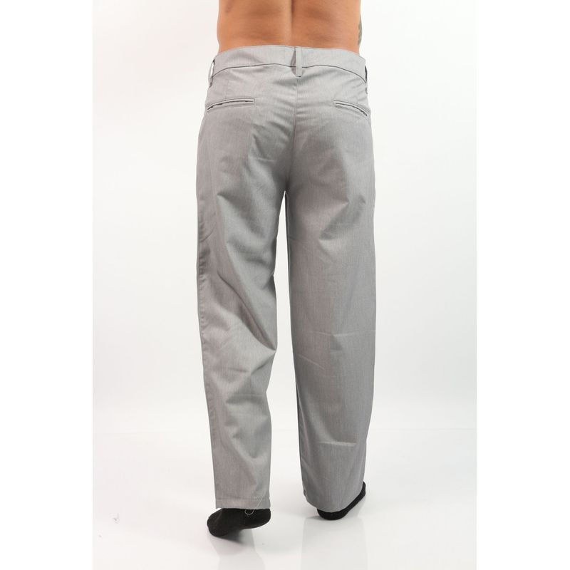 J JERAOUS - PANTALOM JERAOUS MILANO PLIEGUES YUSEPE Plateado