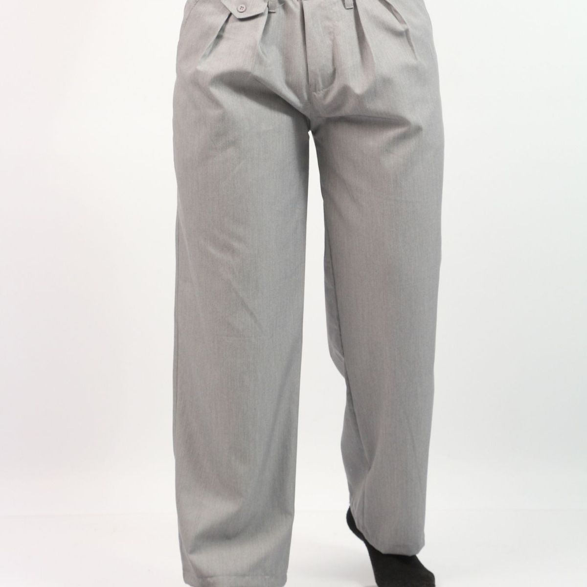 J JERAOUS - PANTALOM JERAOUS MILANO PLIEGUES YUSEPE Plateado