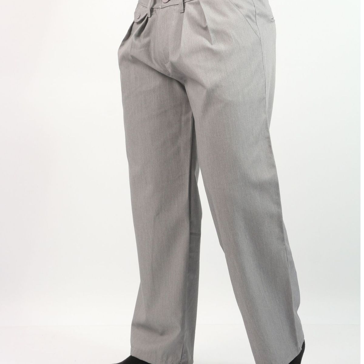 J JERAOUS - PANTALOM JERAOUS MILANO PLIEGUES YUSEPE Plateado