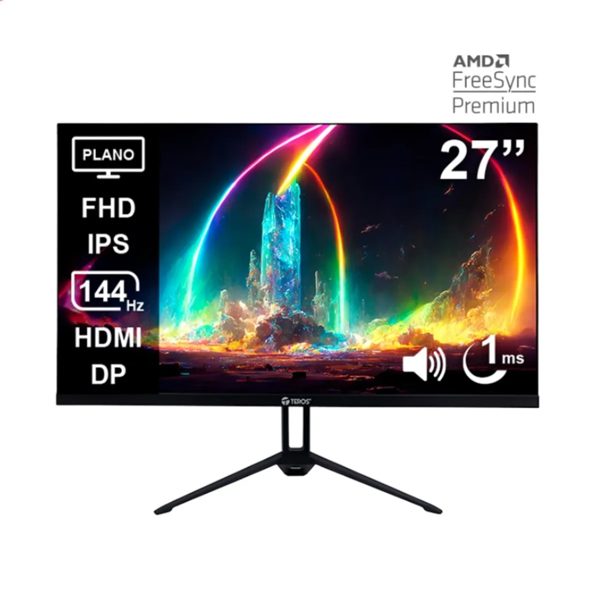 TEROS - MONITOR TEROS TE-2714S 27 FHD 1MS 144HZ PLANO IPS