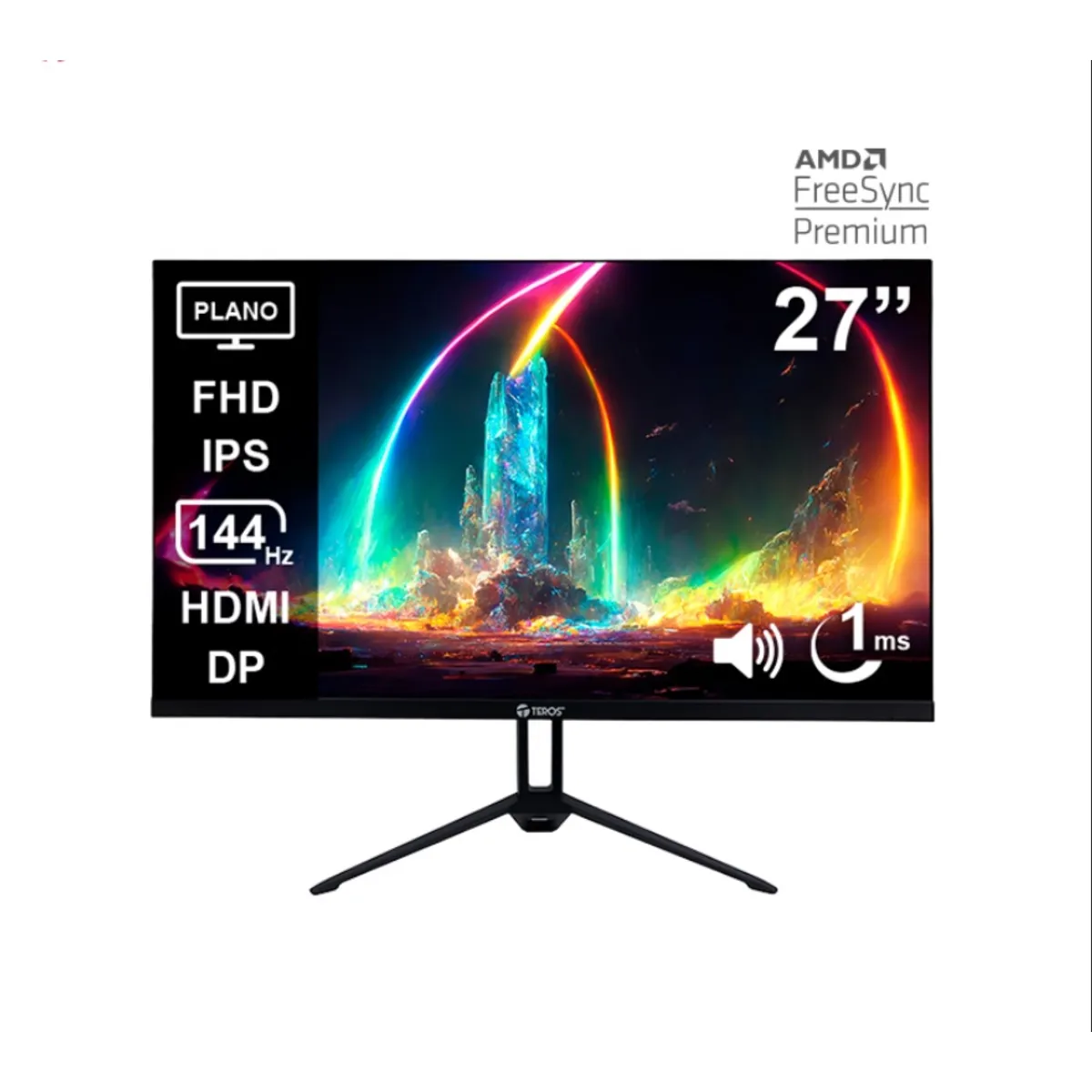 TEROS - MONITOR TEROS TE-2714S 27 FHD 1MS 144HZ PLANO IPS