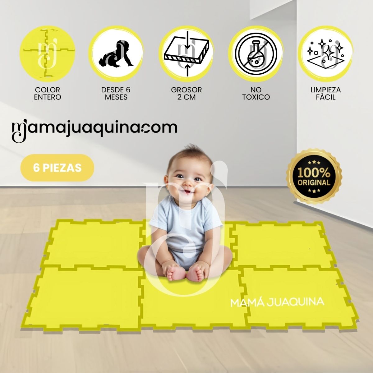 BABY - Piso Rompecabezas para Bebés «COUSY FLOOR» Yellow