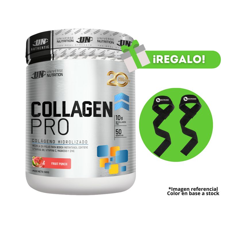 UNIVERSE NUTRITION - COLÀGENO COLLAGEN PRO 500G FRUIT PUNCH + STRAPS