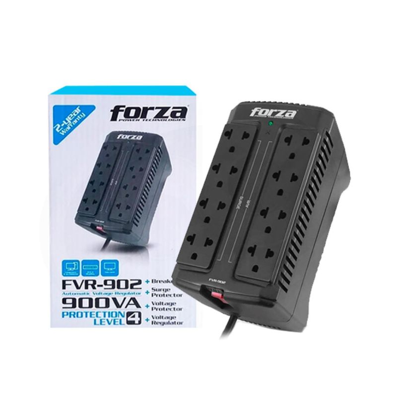 FORZA - Estabilizador Forza 900VA FVR-902 450W 8 Tomas 220V