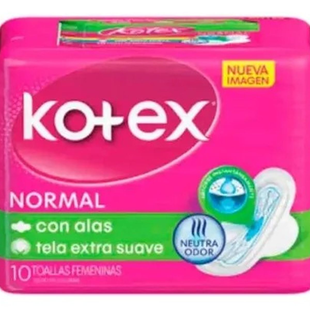 GENERICO - TOALLA FEMENINA KOTEX NORMAL TELA C-A 10 UNID