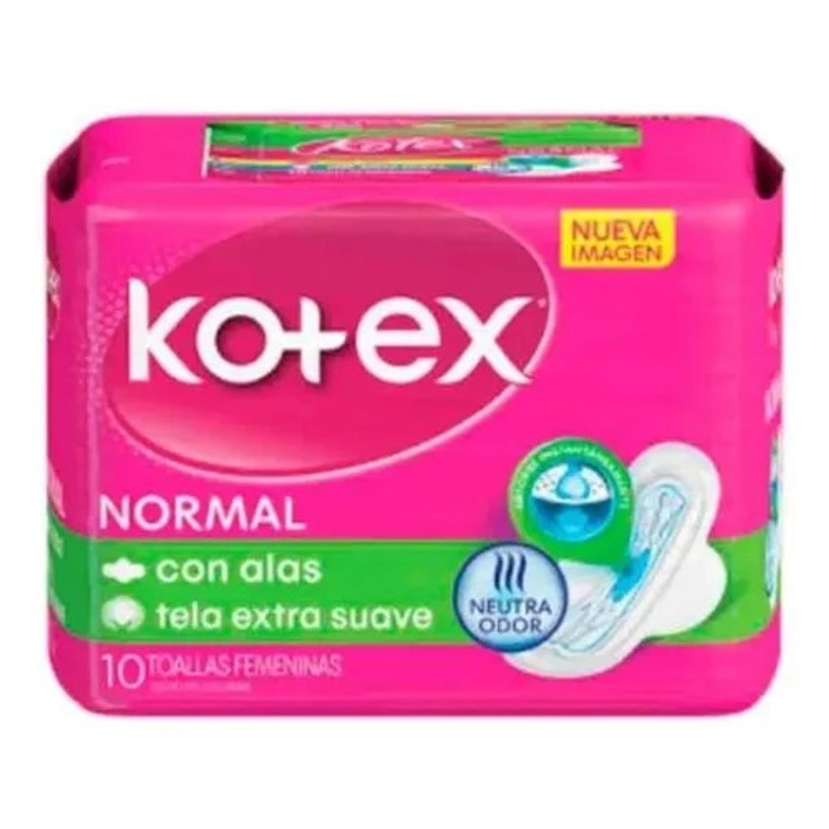 GENERICO - TOALLA FEMENINA KOTEX NORMAL TELA C-A 10 UNID