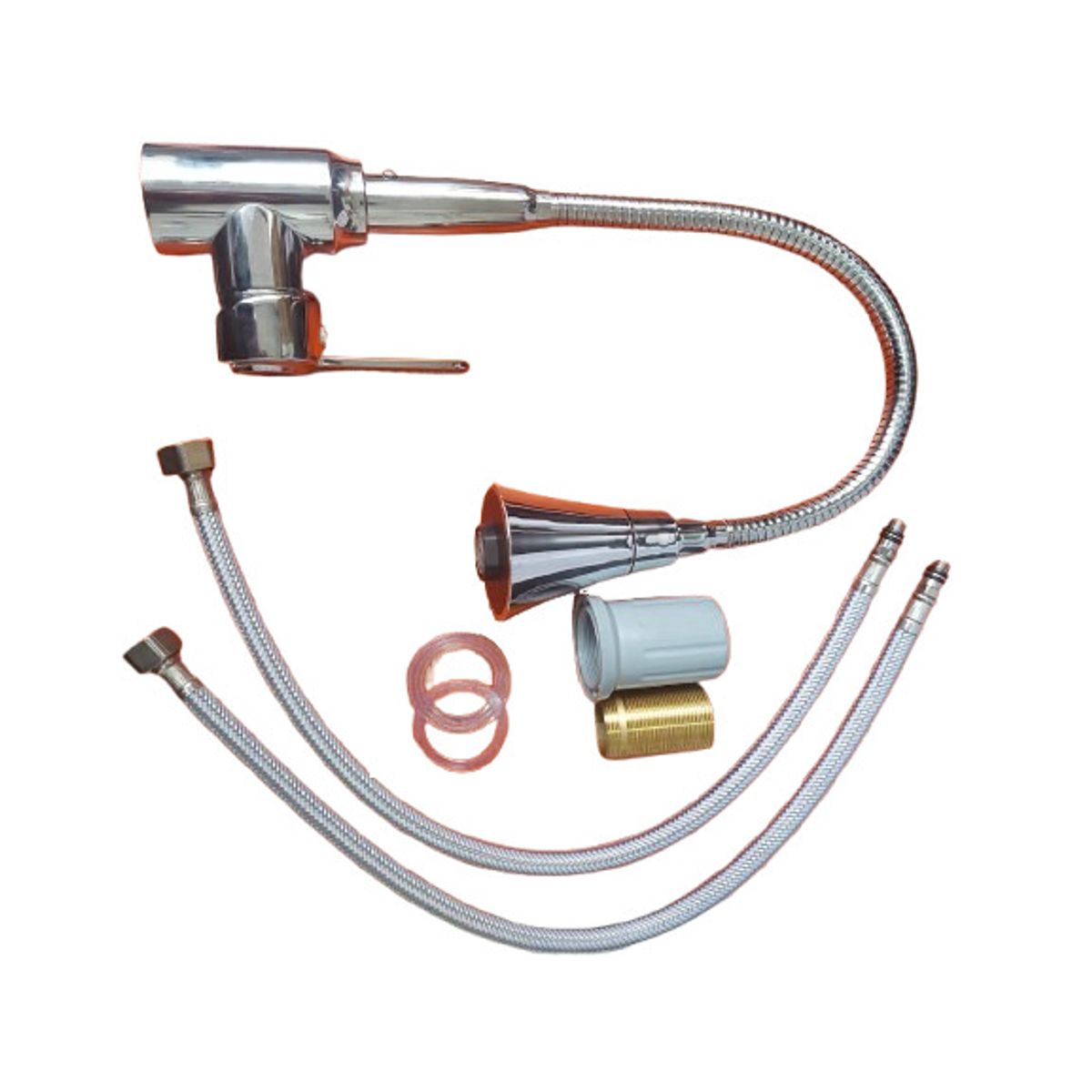 GENERICO - Mezcladora cocina monocomando cromada filtro cono