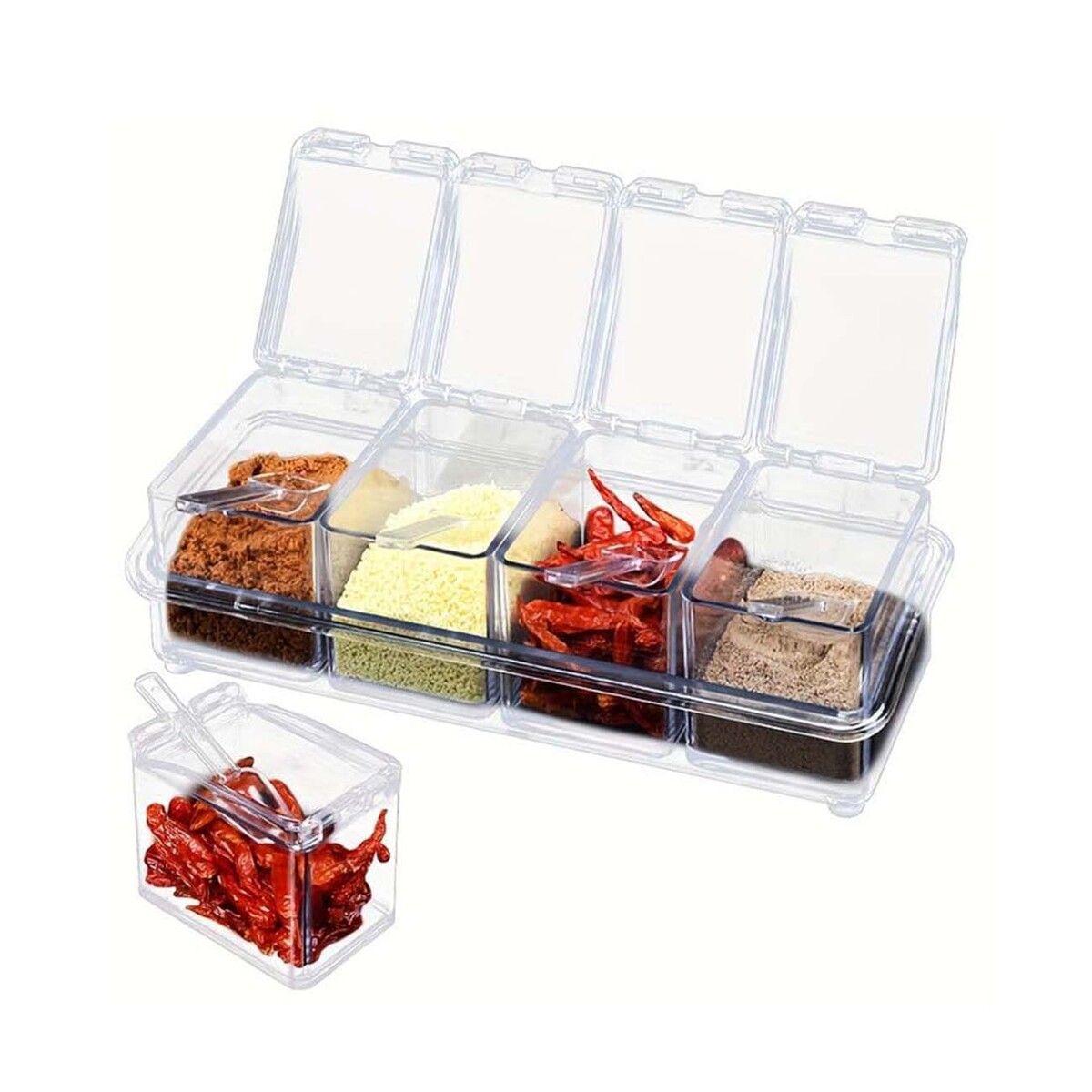 GENERICO - Organizador Practico de Especias 4pza Y+Post-it Adhesivos