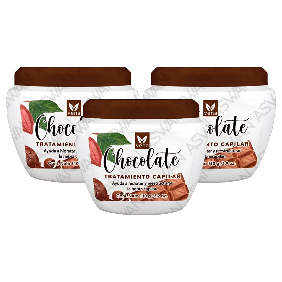 GENERICO - PACK DE 3 TRATAMIENTO CAPILAR CHOCOLATE 110GR - VENA