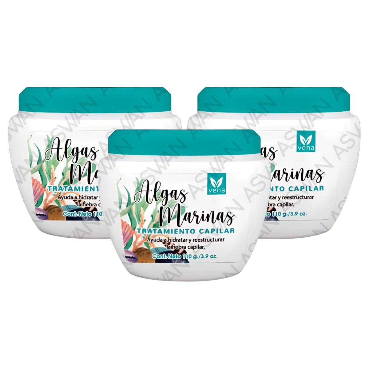 GENERICO - PACK DE 3 TRATAMIENTO CAPILAR ALGAS MARINAS 110GR - VENA