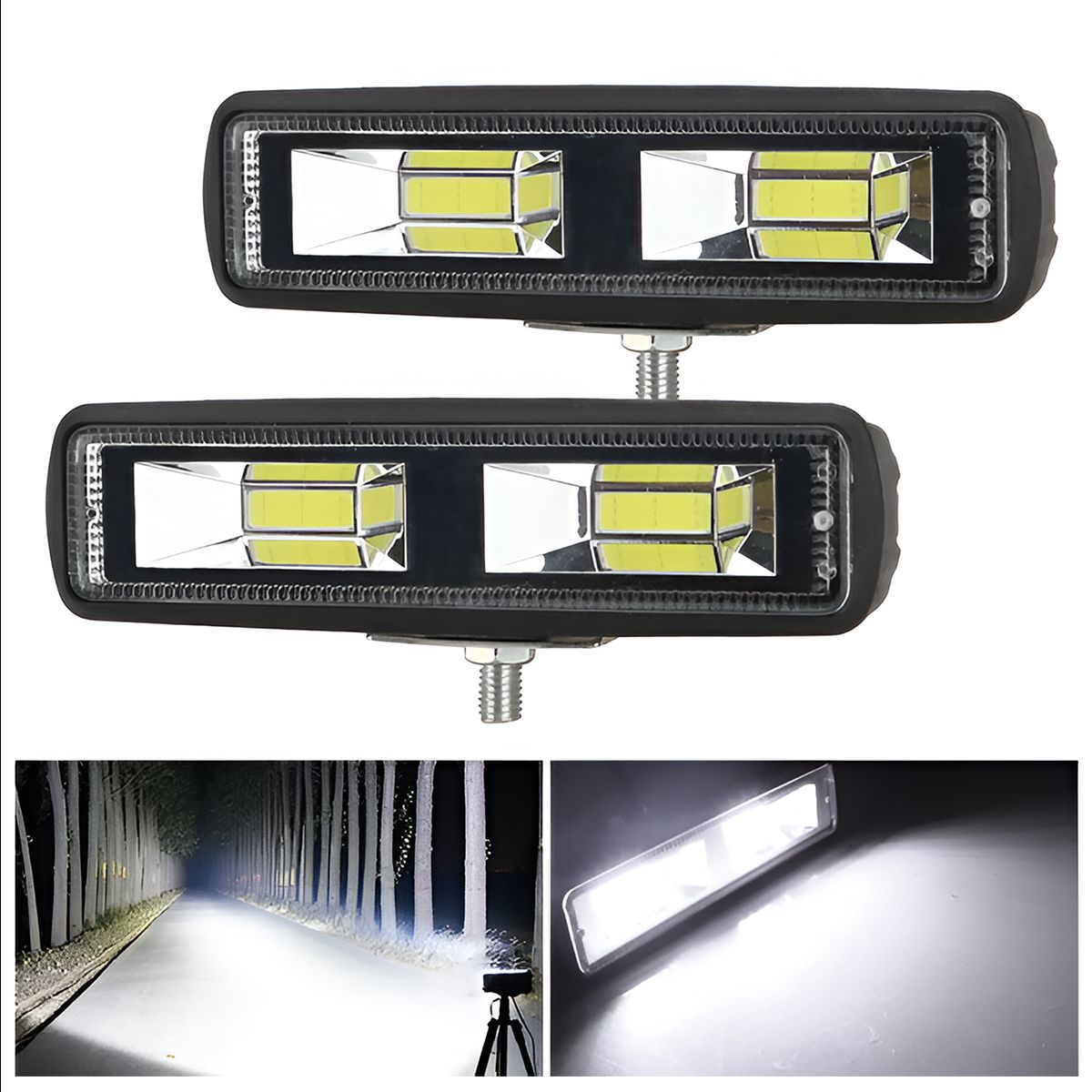 GENERICO - Led Neblinero Espejo 3d luz blanco  2pcz