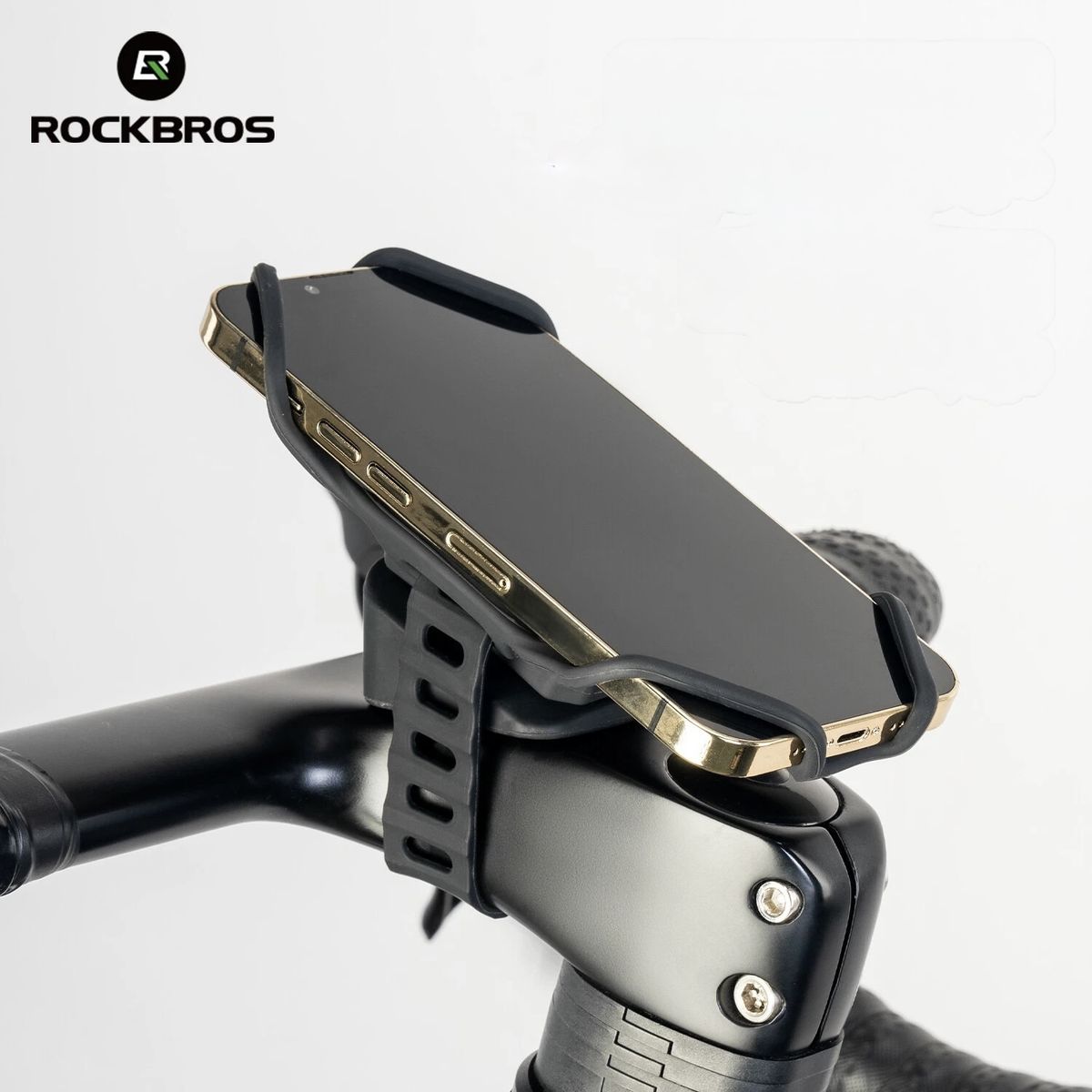 ROCKBROS - Portacelular para bicicleta Negro Rockbros
