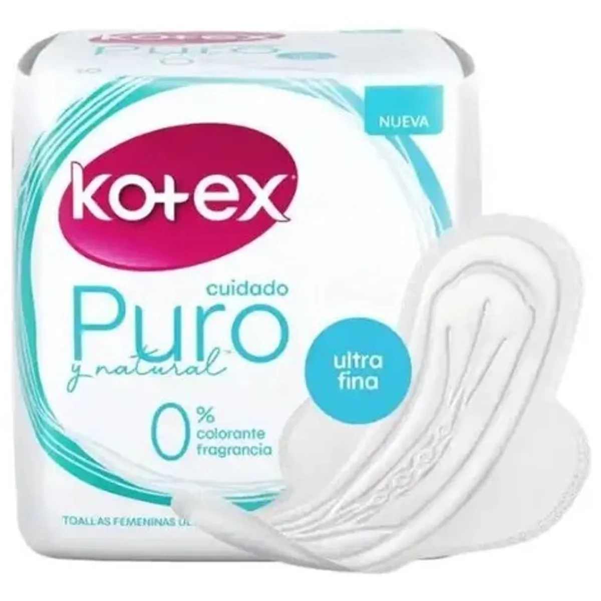 GENERICO - TOALLA FEMENINA KOTEX PURE ULTRAFINA TELA C-A 10 UNID