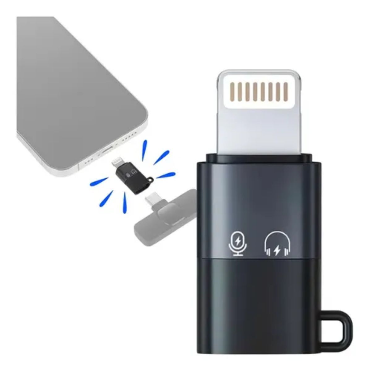 OEM - ADAPTADOR PARA AUDIO Y ENERGIA DE USB TIPO-C A LIGHTNING IPHONE SILVER