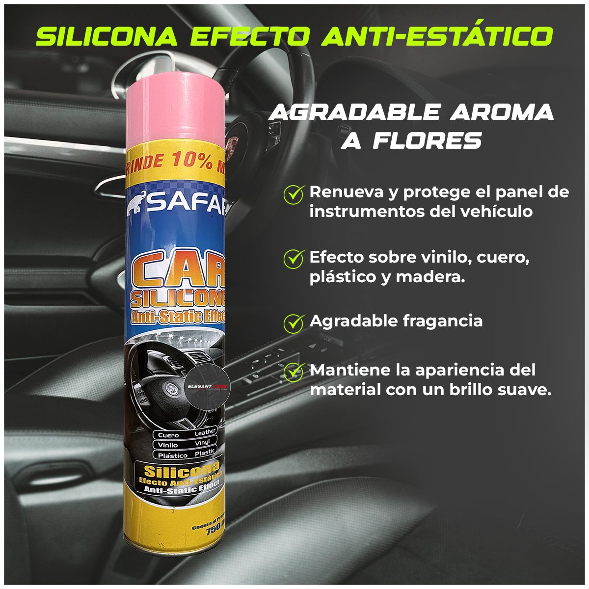 GENERICO - Silicona anti-static 750mm flores