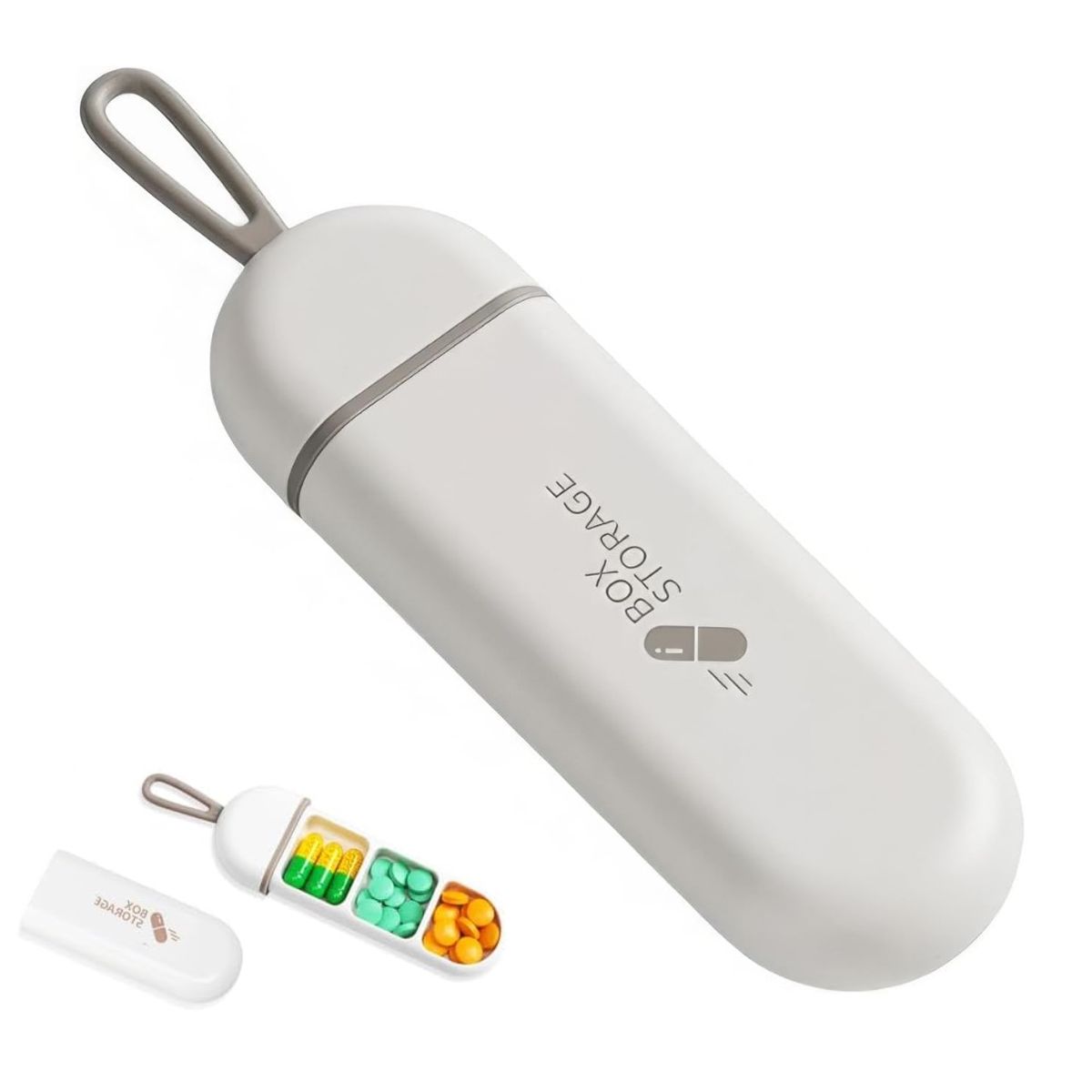 GENERICO - Pastillero Portatil Llavero Storage Box