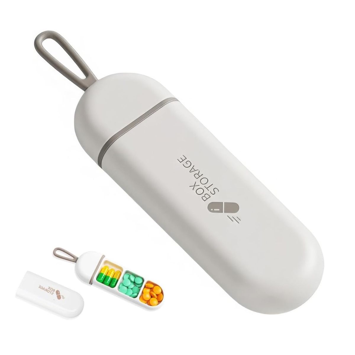 GENERICO - Pastillero Portatil Llavero Storage Box