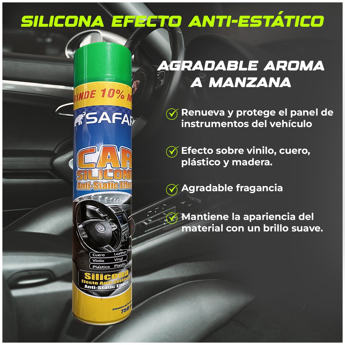 GENERICO - Silicona anti-static 750mm manzana
