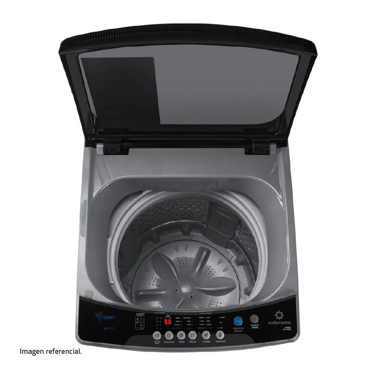 INDURAMA - Lavadora Automática 11kg Gris Oscuro Indurama LRI-11DGR