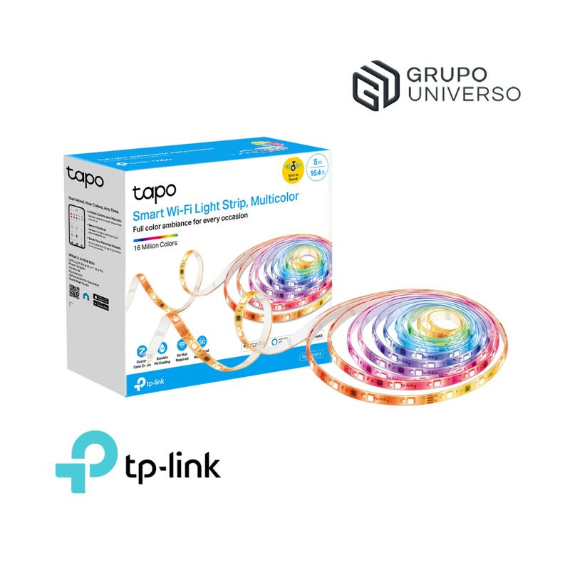 TP LINK - Tira Luz LED Tapo L930-5 Multicolor 5M Control Voz Sincroniza Música