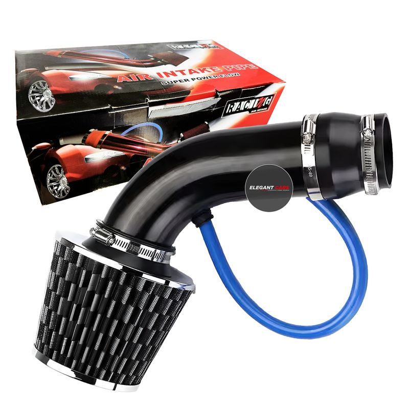 JET - Kit Intake Racing Negro con Filtro Estilo Fibra de Carbono  Alto Flujo