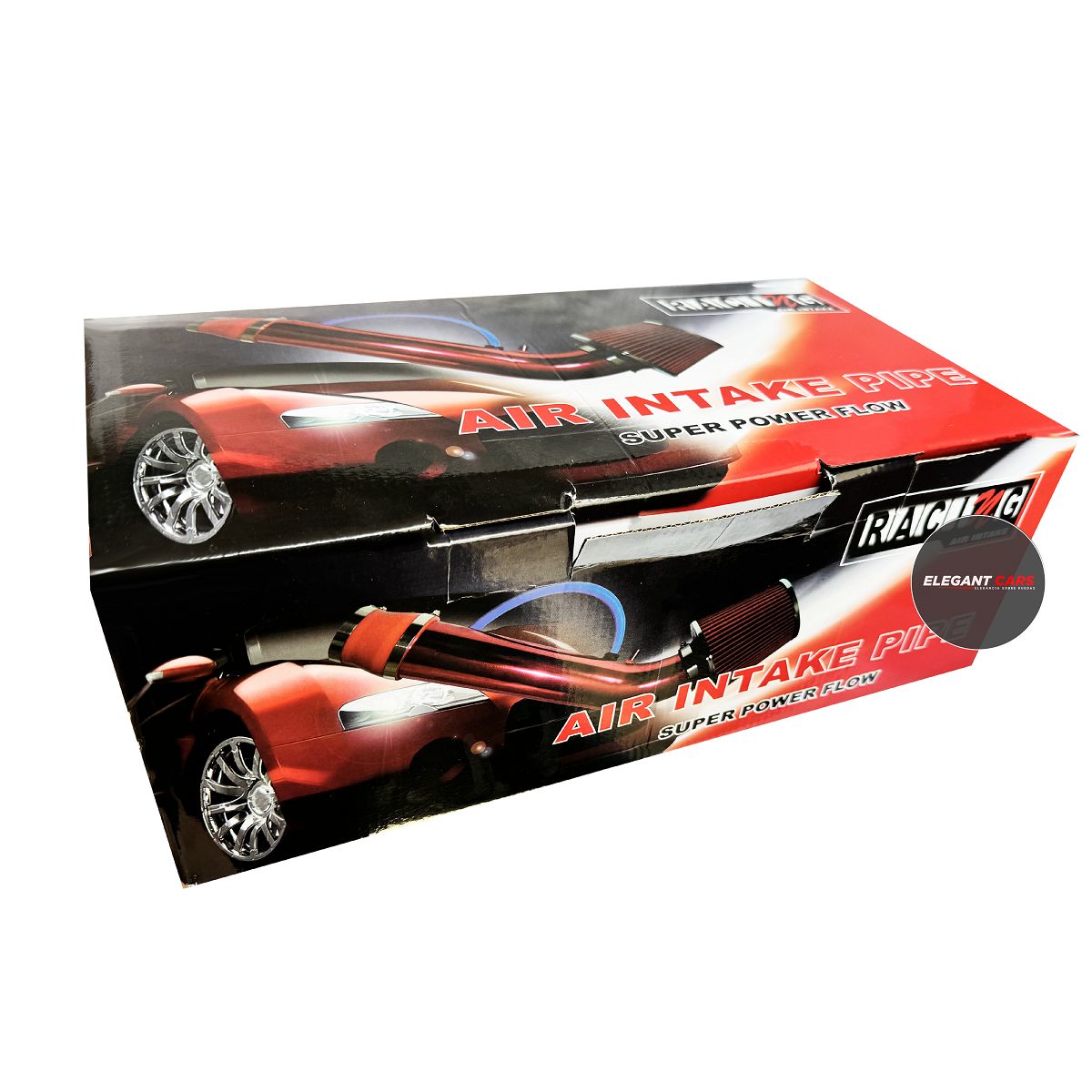 JET - Kit Intake Racing Negro con Filtro Estilo Fibra de Carbono  Alto Flujo