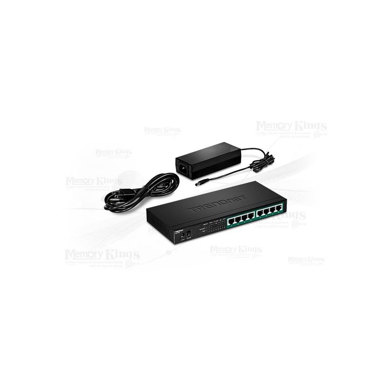 TRENDNET - Switch 8 Puertos Gigabit Trendnet Tpe-Tg84 Con Poe 120W - Conectividad Rápida Y Eficiente