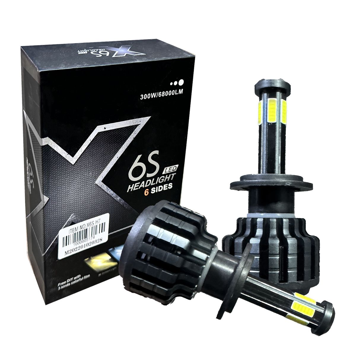 GENERICO - Foco Led X6S H7 6 Caras 60W auto camioneta