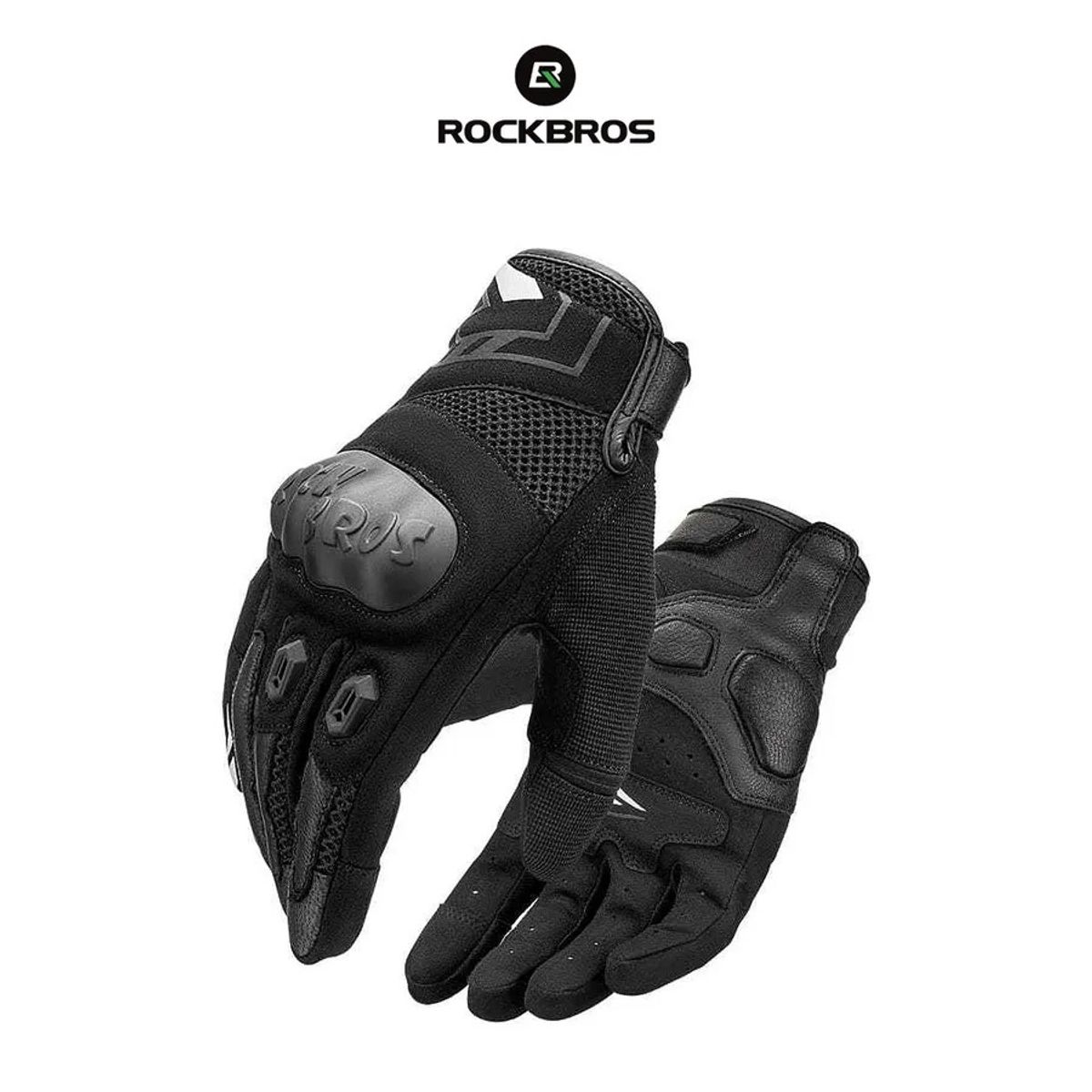 ROCKBROS - Guantes para Moto Negro Rockbros