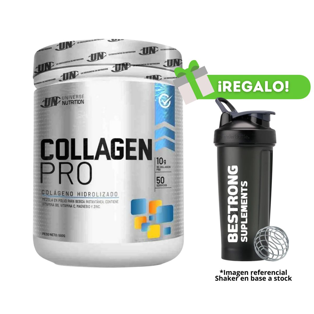 UNIVERSE NUTRITION - COLÀGENO COLLAGEN PRO 500G MORA + SHAKER