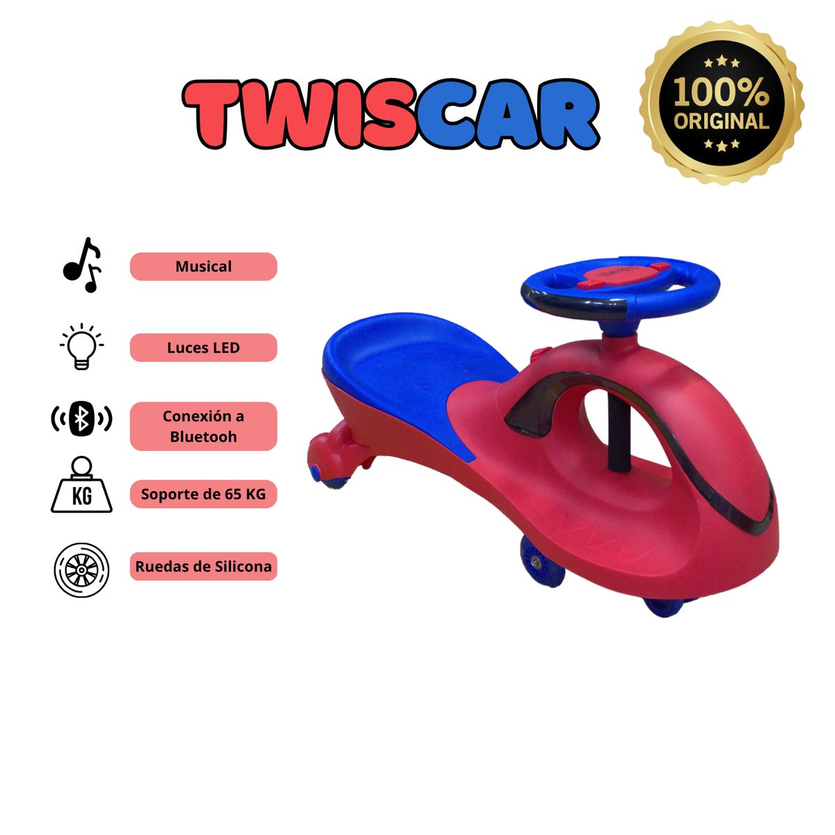 GENERICO - TWISCAR MUSICAL CON LUCES Y CONEXIÓN A BLUETOOH