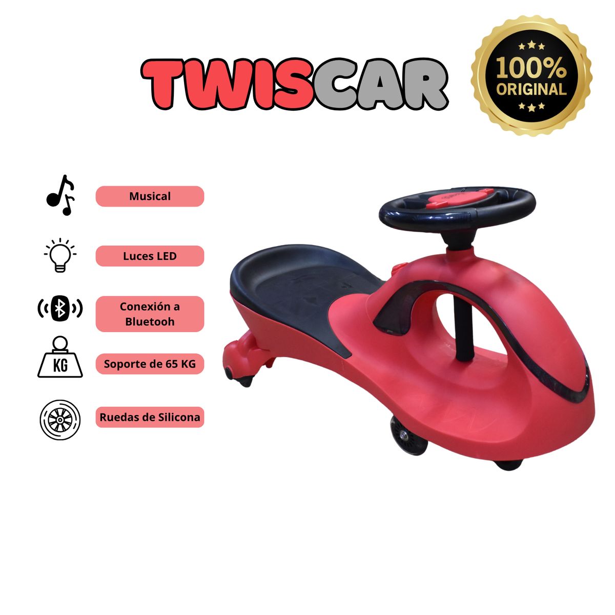 GENERICO - TWISCAR MUSICAL CON LUCES Y CONEXIÓN A BLUETOOH