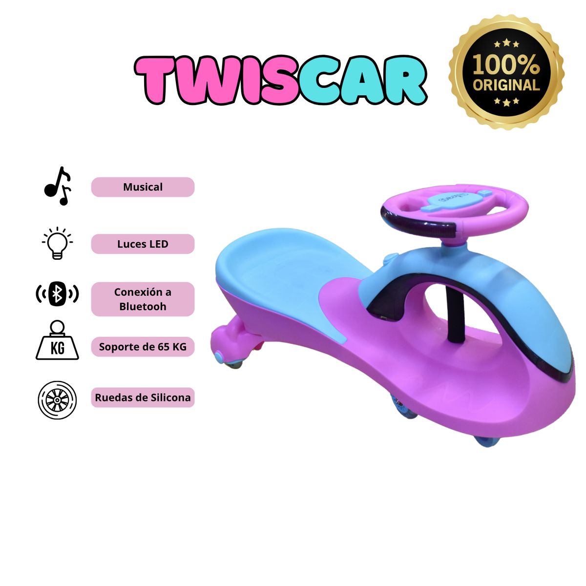 GENERICO - TWISCAR MUSICAL CON LUCES Y CONEXIÓN A BLUETOOH