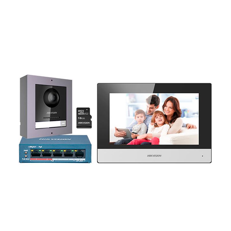 HIKVISION - VIDEOPORTERO IP HIKVISION KIT DS-KIS602 CDS-KD8003 DS-KH6320 - PN DS-KIS602