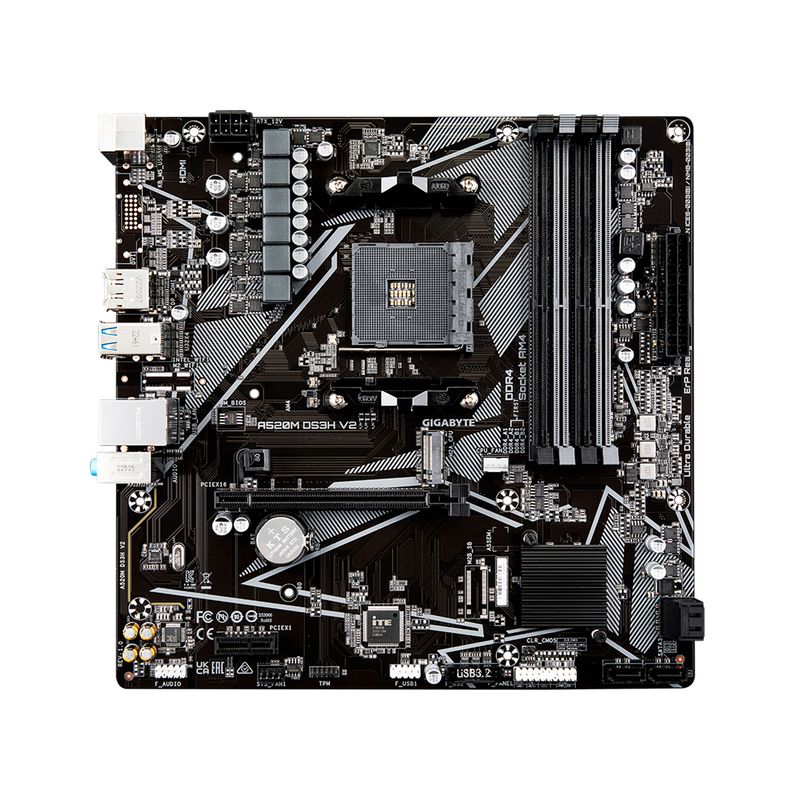 GIGABYTE - MOTHERBOARD GIGABYTE A520M DS3H V2 REV 10 PN MBGBA520MDS3HV2