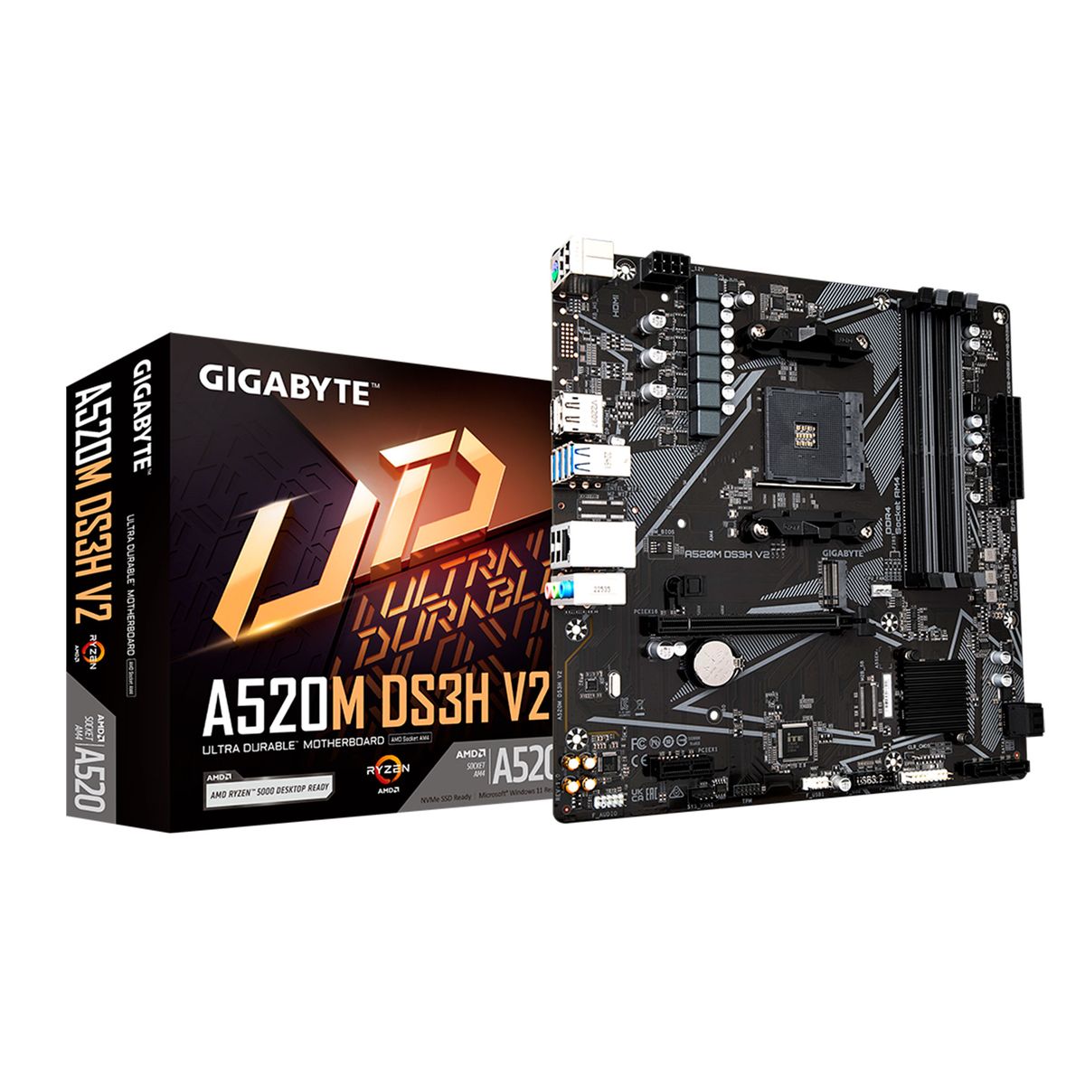 GIGABYTE - MOTHERBOARD GIGABYTE A520M DS3H V2 REV 10 PN MBGBA520MDS3HV2