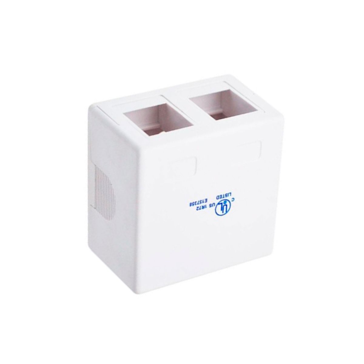 DIXON - ROSETA ADOSABLE DIXON 2 PUERTO COLOR BLANCO - PN JE302WH