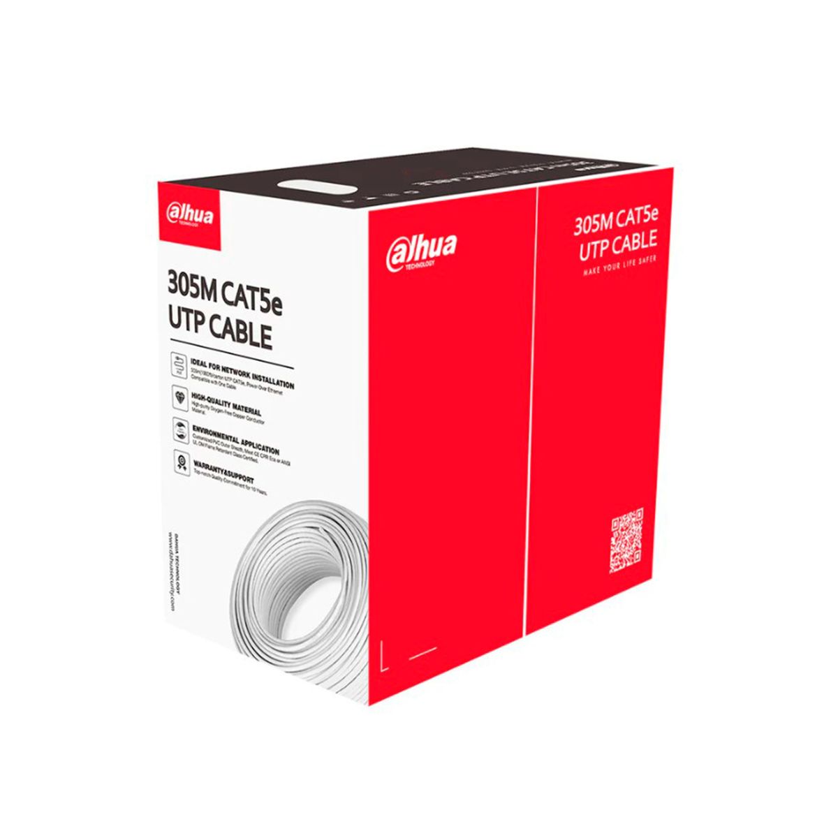 DAHUA - CABLE DE RED DAHUA CAT5E COBRE 99% POR METROS PN DH-PFM920I-5EUN