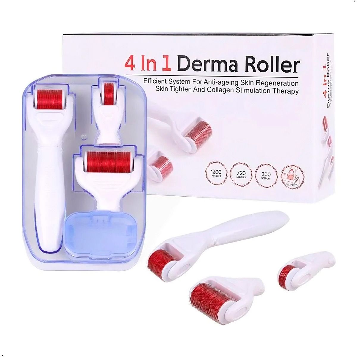 GENERICO - Kit Rodillos Facial Derma Roller 4 En 1