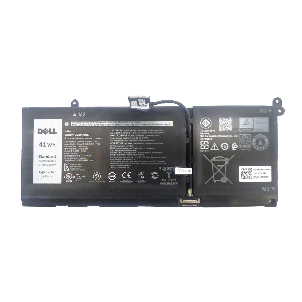 DELL - BATERIA DELLL 41W 1125V 3467MAH PARA DELL LATITUDE 3420 PN 0MGCM5