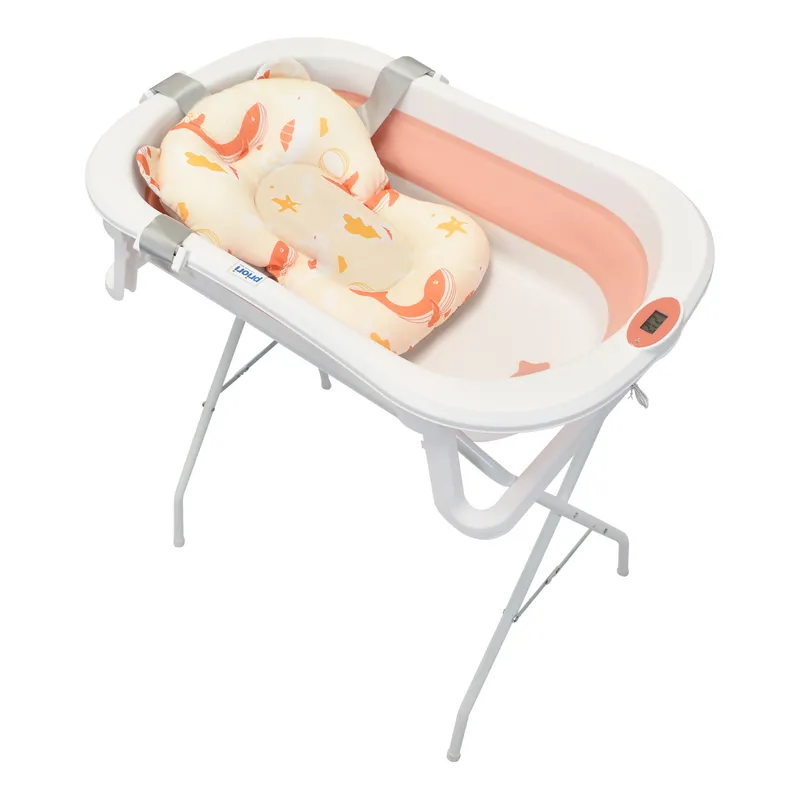 PRIORI - Bañera Para Bebé Plegable Priori Stand Rosa