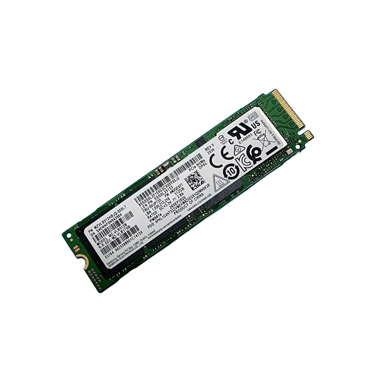 SAMSUNG - UNIDAD SSD SAMSUNG PM981A 512GB M2 2464MBS PN MZVLB512HBJQ-000L7