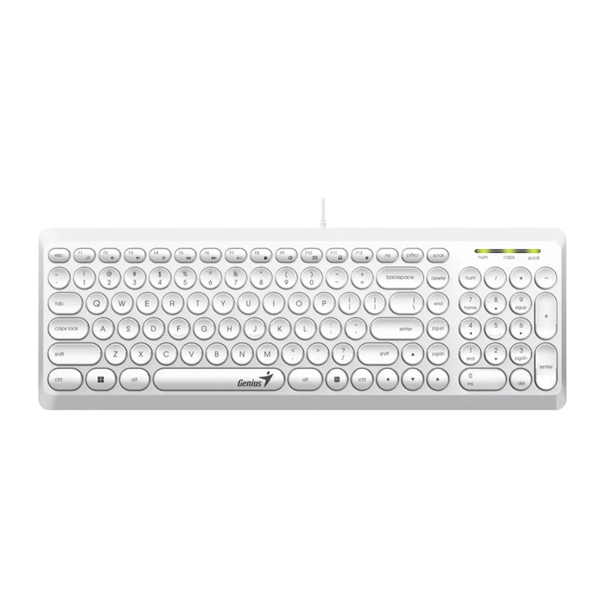 GENIUS - TECLADO GENIUS SLIMSTAR Q200 MULTIMEDIA USB BLANCO - PN 31310020411