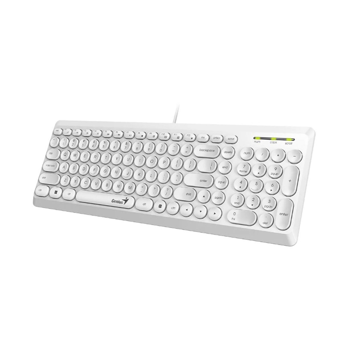 GENIUS - TECLADO GENIUS SLIMSTAR Q200 MULTIMEDIA USB BLANCO - PN 31310020411