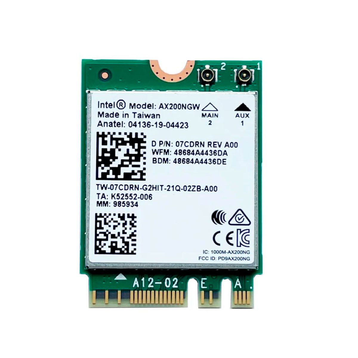 INTEL - TARJETA RED INTEL AX200 WIFI 6 AX3000 PN AX200NGW PARA LENOVO