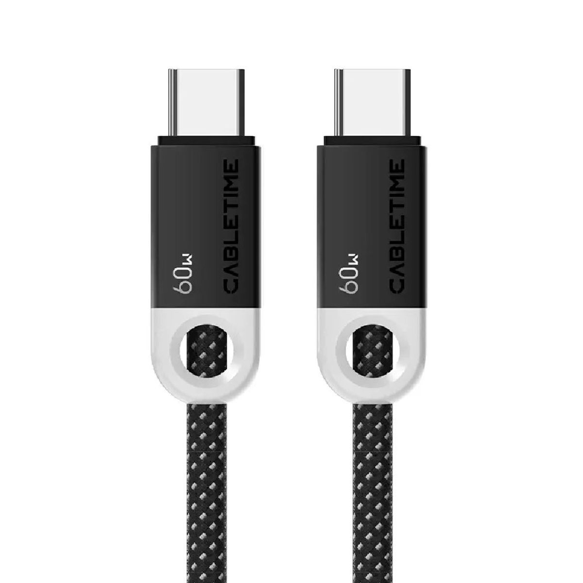 GENERICO - Cable USB-C Trenzado 60W de 1M Negro CABLETIME CUP4H