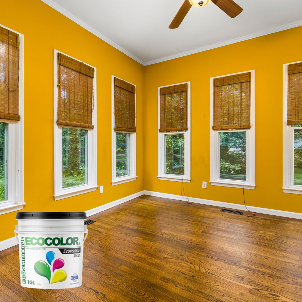 ECOCOLOR - PINTURA ECOLOGICA ECOACRILICO MATE AMARILLO OCRE 1GL
