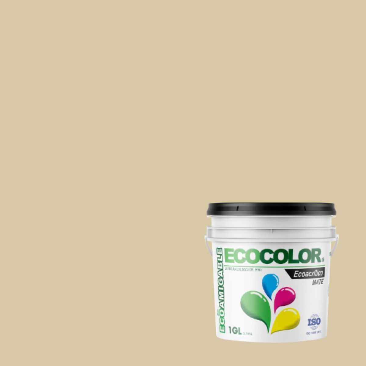 ECOCOLOR - PINTURA ECOLOGICA ECOACRILICO MATE ARENA 1GL