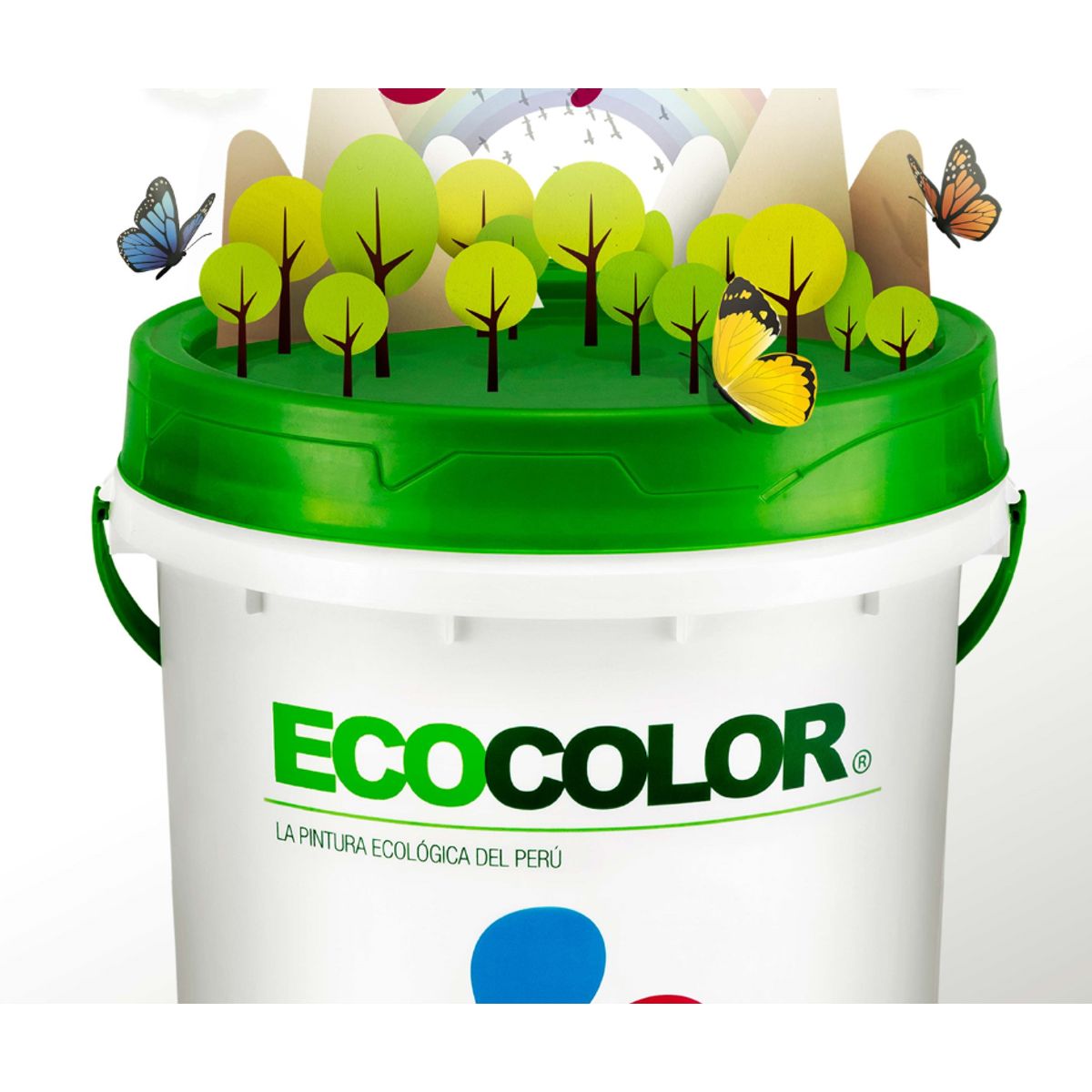 ECOCOLOR - PINTURA ECOLOGICA ECOACRILICO MATE AZUL AQUA 1GL