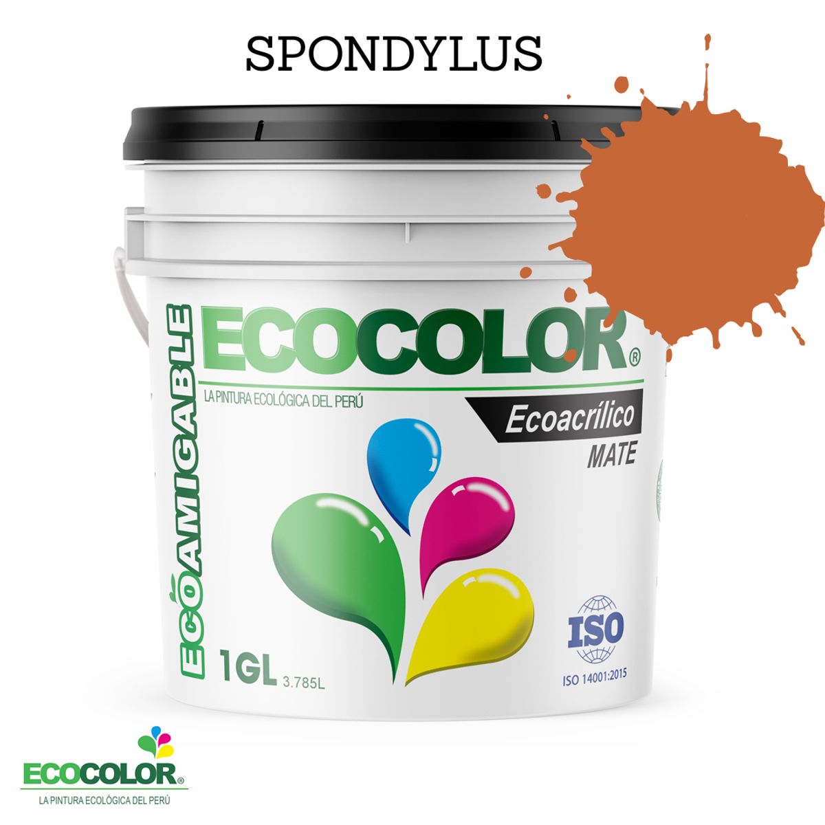 ECOCOLOR - PINTURA ECOLOGICA ECOACRILICO MATE SPONDYLUS 1GL